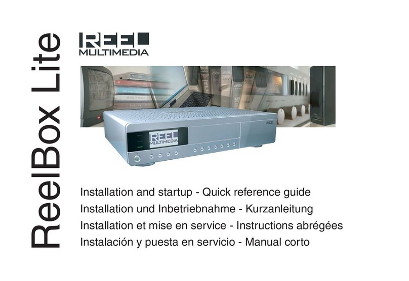 REFI Multimedia ReelBox Lite Installation and startup - Quick Reference Guide