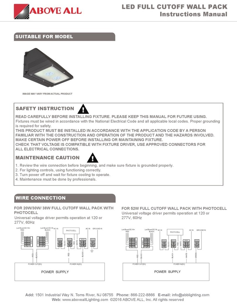 Above All ABWP20LED50DS instruction manual