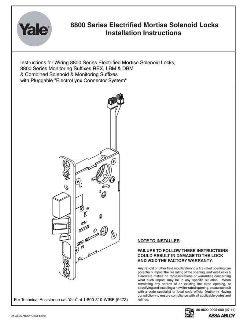 Yale 8880 User manual Yale 8880 User manual