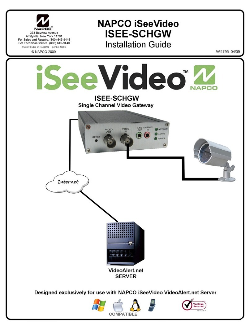 NAPCO iSeeVideo ISEE-SCHGW installation guide