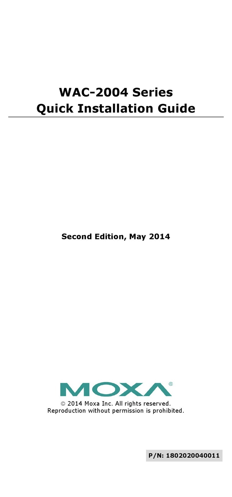 Moxa Technologies WAC-2004 Series User manual