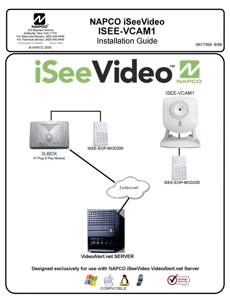 NAPCO iSeeVideo ISEE-VCAM1 installation guide