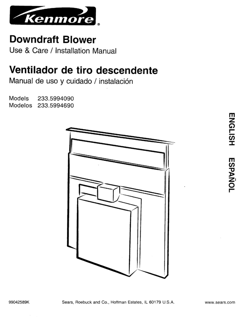 Kenmore 2335994690 Use and care/installation manual