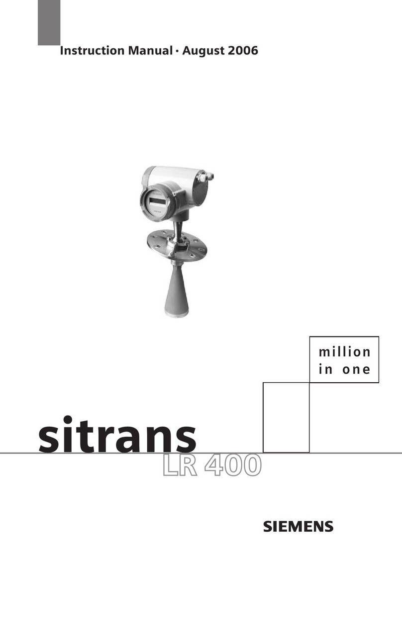 Siemens SITRANS LR 400 instruction manual Siemens SITRANS LR 400 instruction manual