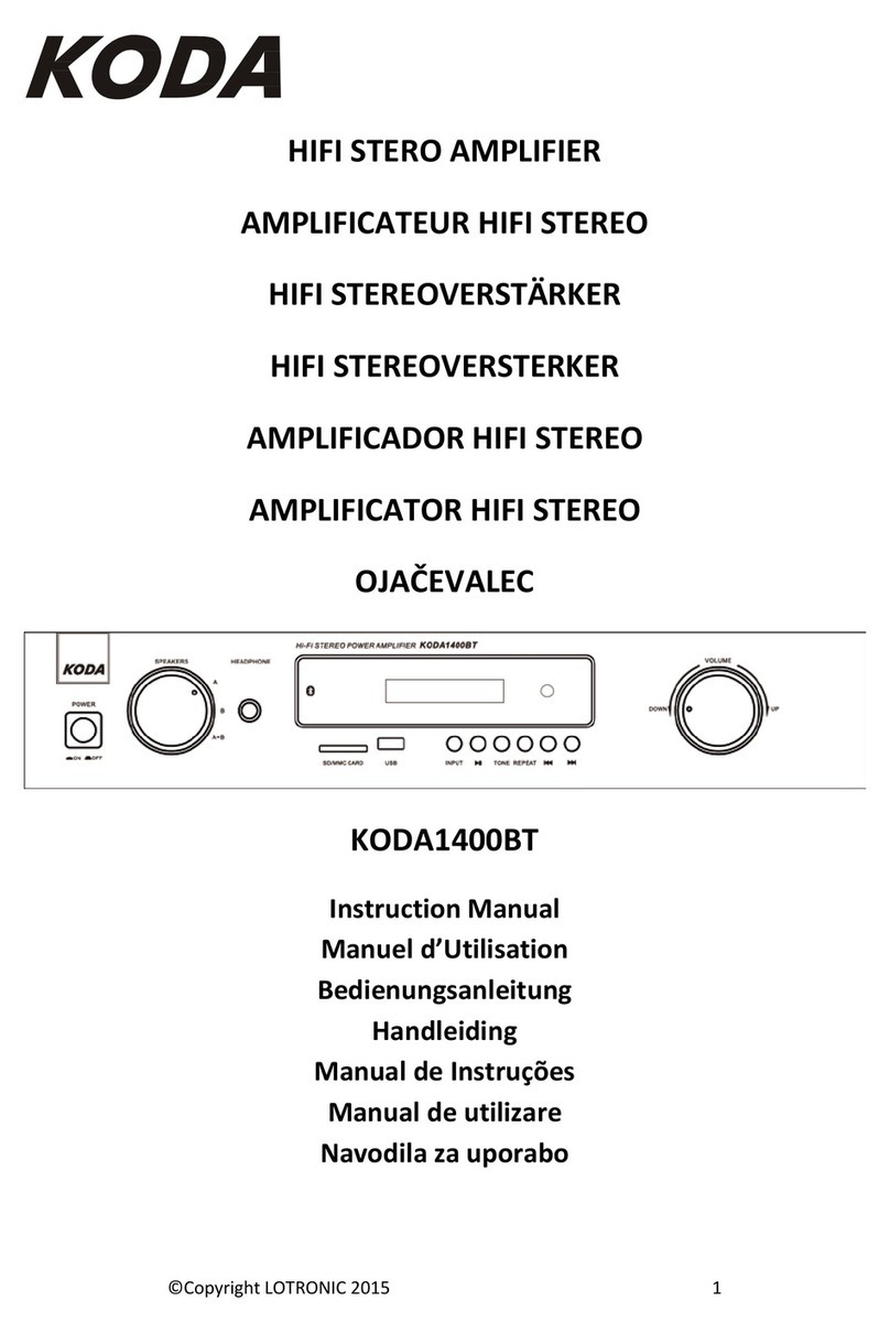 KODA KODA1400BT instruction manual