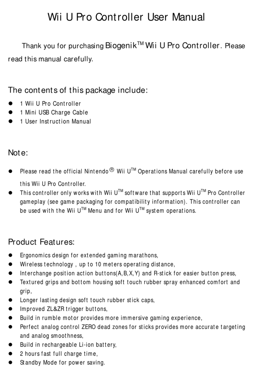 Biogenik Wii U Pro User manual