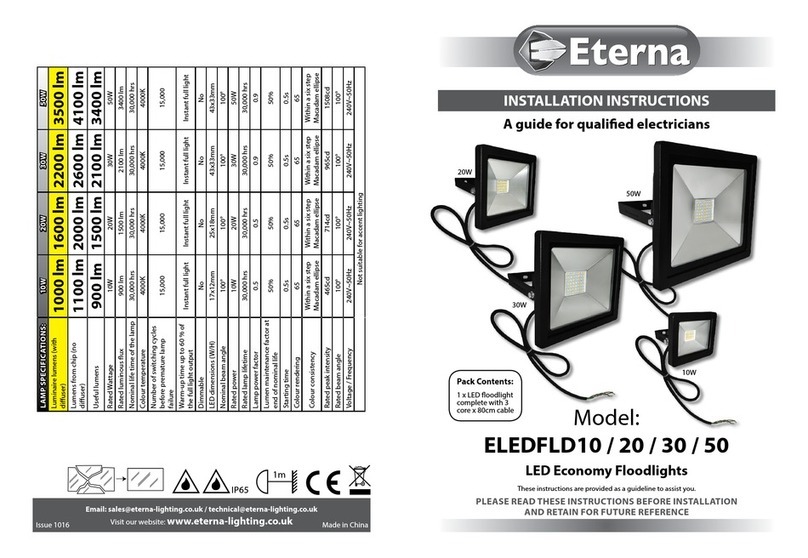 Eterna ELEDFLD10 installation instructions