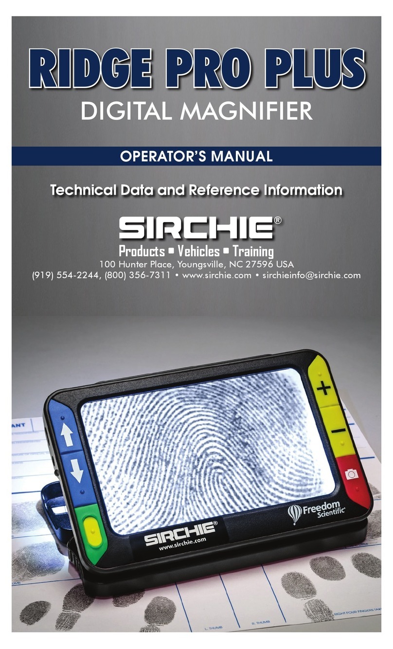 SIRCHIE RIDGE PRO PLUS Operator's manual