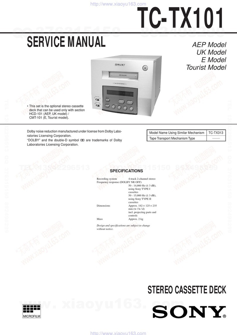 Sony TC-TX101 Service manual
