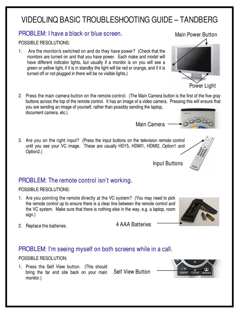 TANDBERG EDGE 75 troubleshooting guide