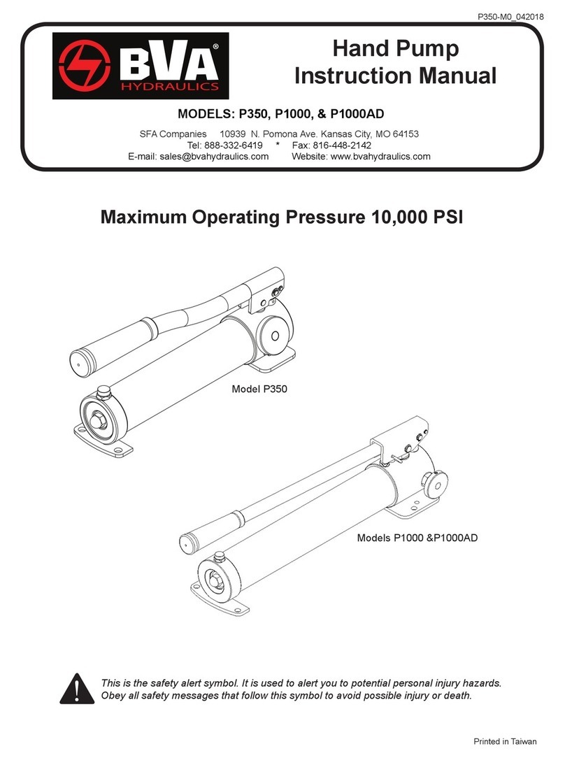 BVA P350 instruction manual