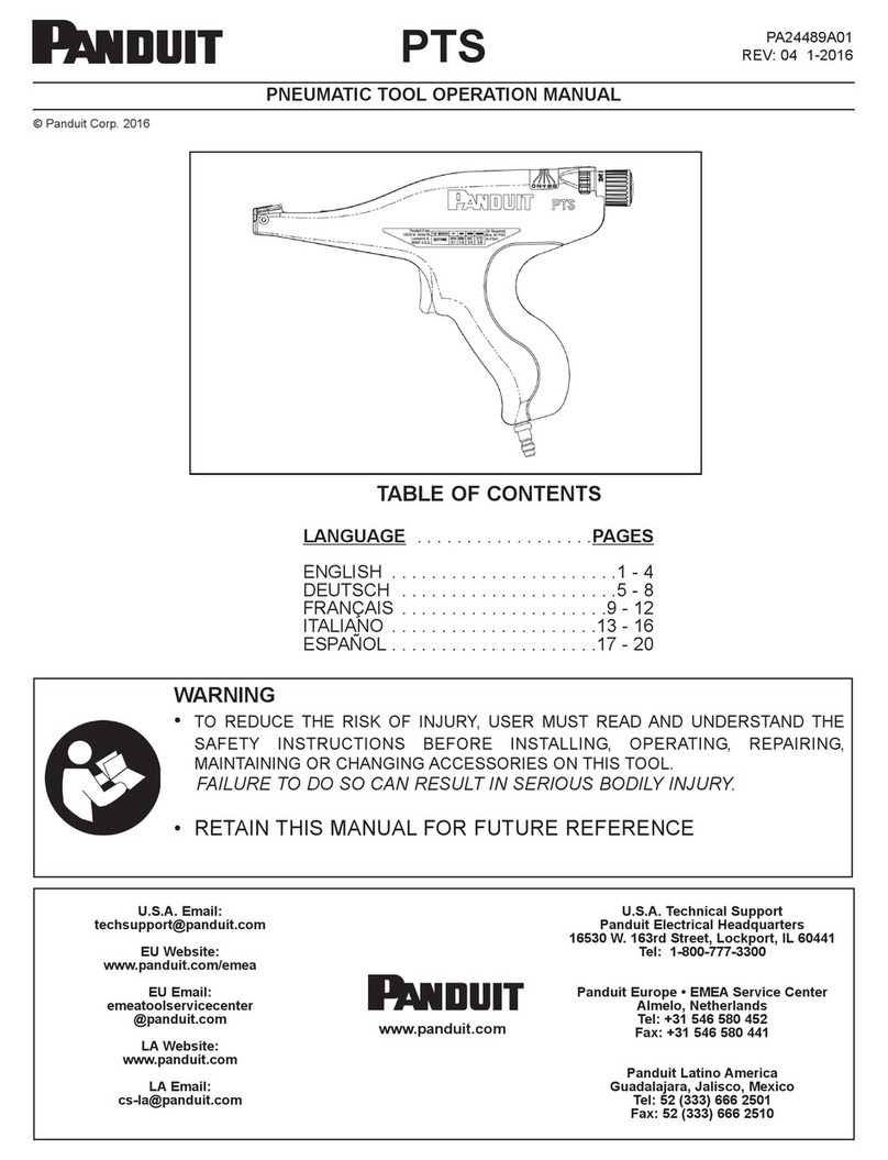 Panduit PTS Operation manuals
