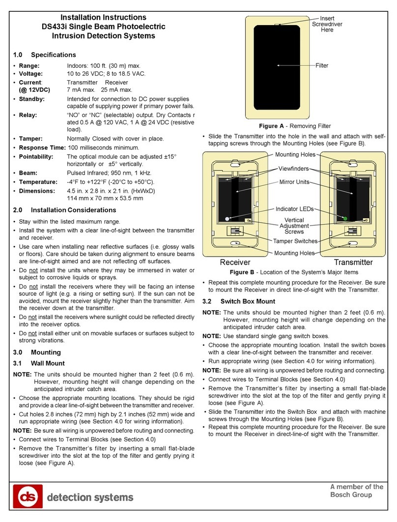 Detection Systems DS433i installation instructions