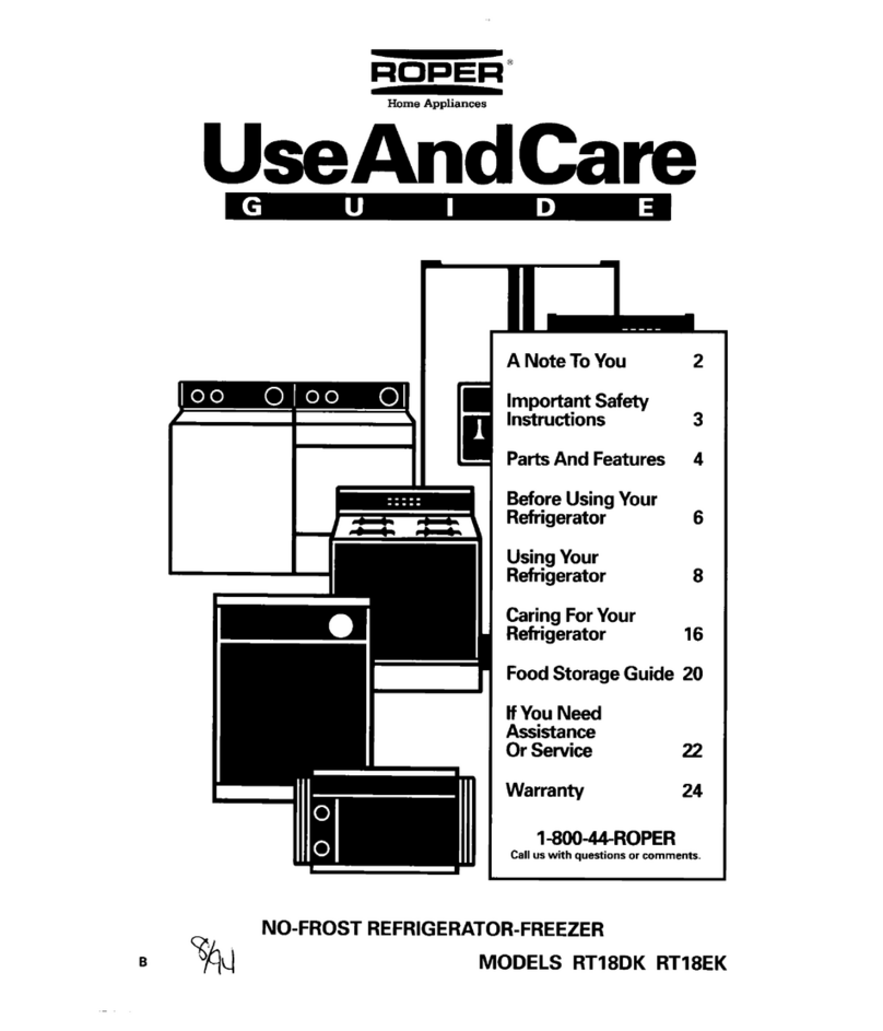 Roper RT18DK User manual