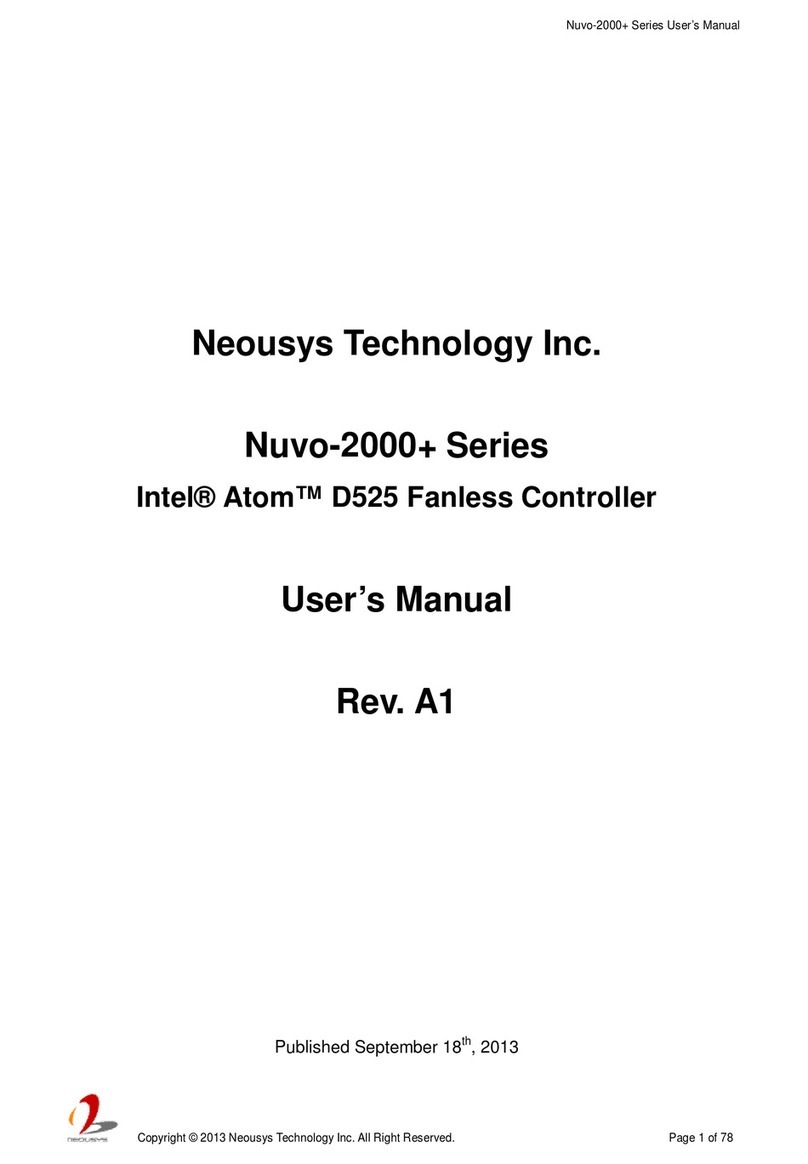 Neousys Technology Nuvo-2021+ User manual