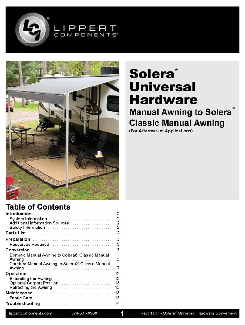 Lippert Components Solera 434718 User manual Lippert Components Solera 434718 User manual
