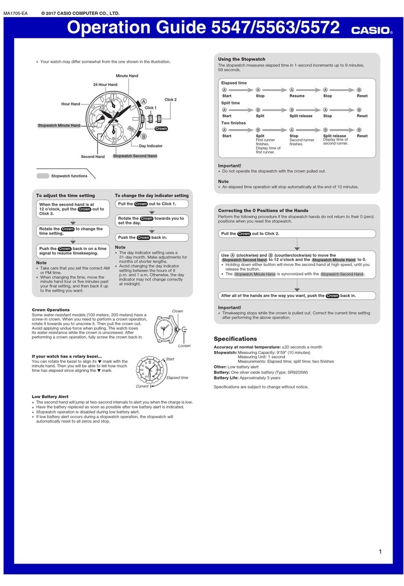 Casio 5547 User manual