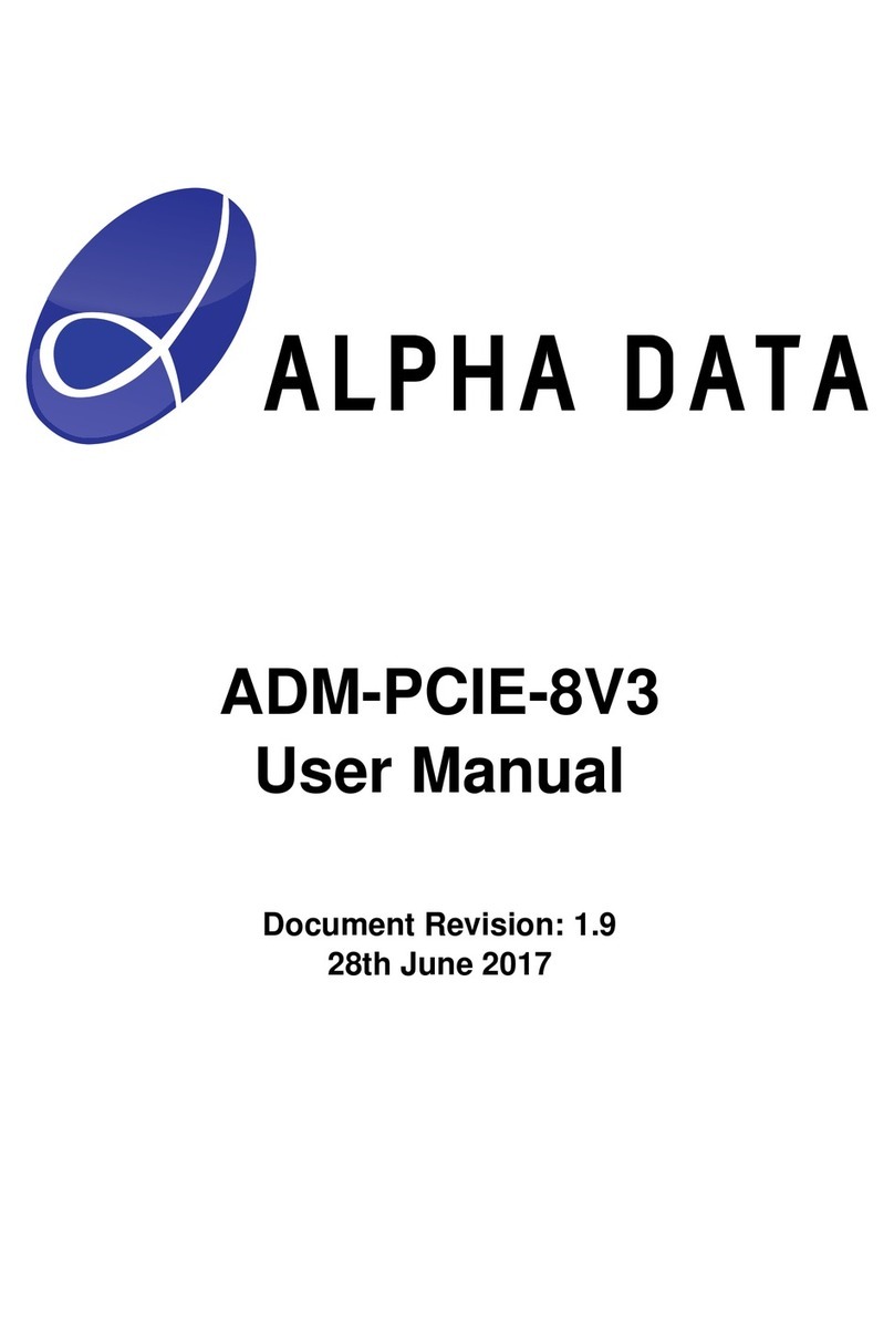 Alpha Data ADM-PCIE-8V3 user manual