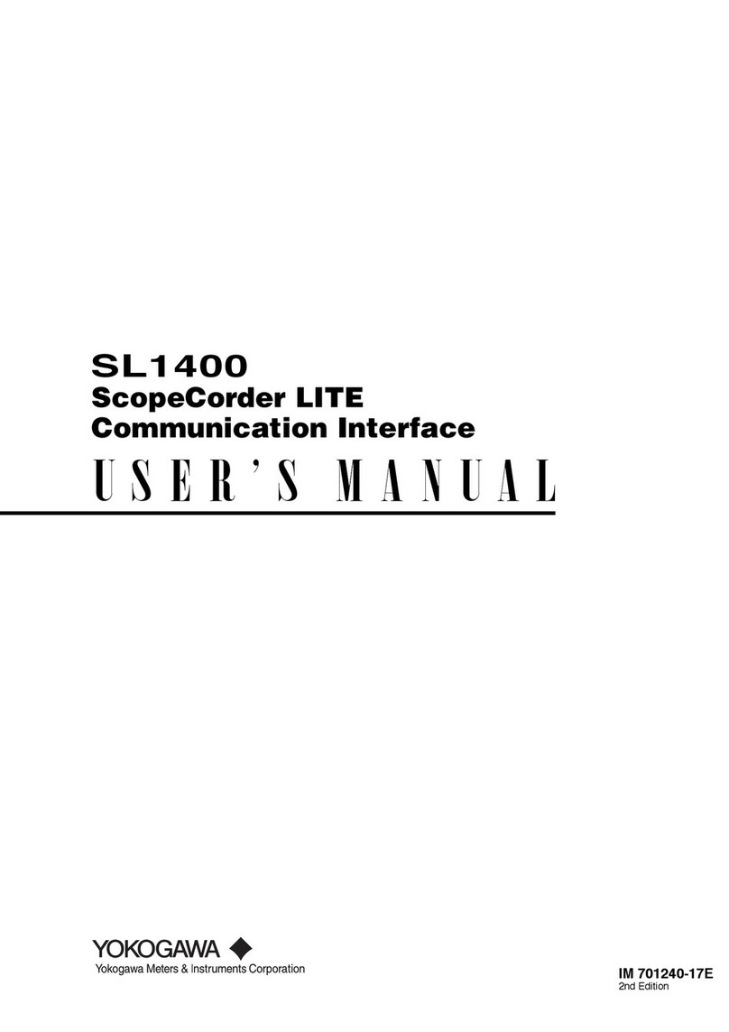 YOKOGAWA SL1400 ScopeCorder LITE User manual