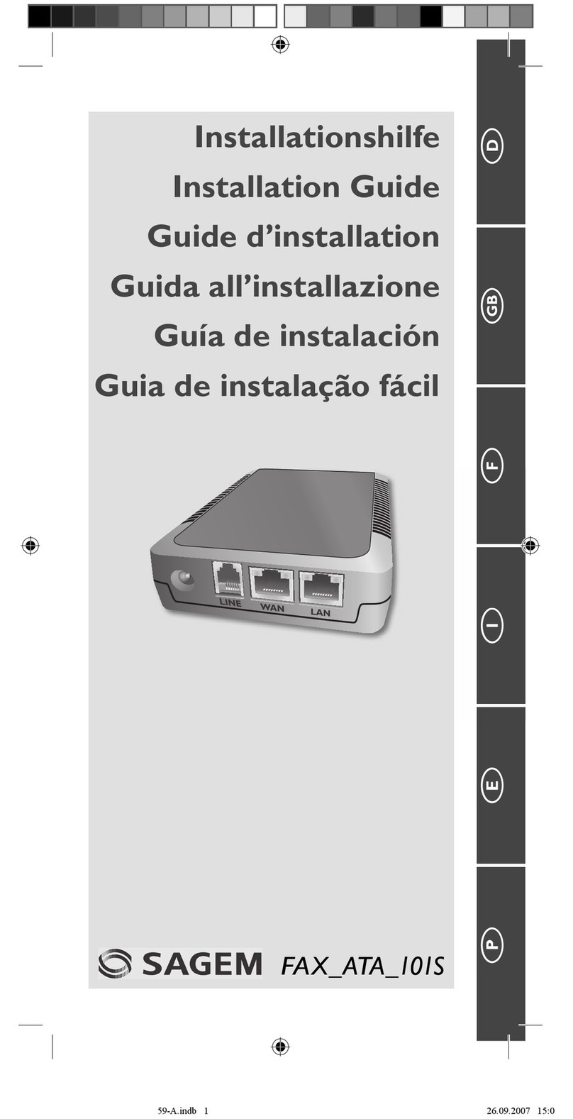 Sagem FAX ATA 101S installation guide