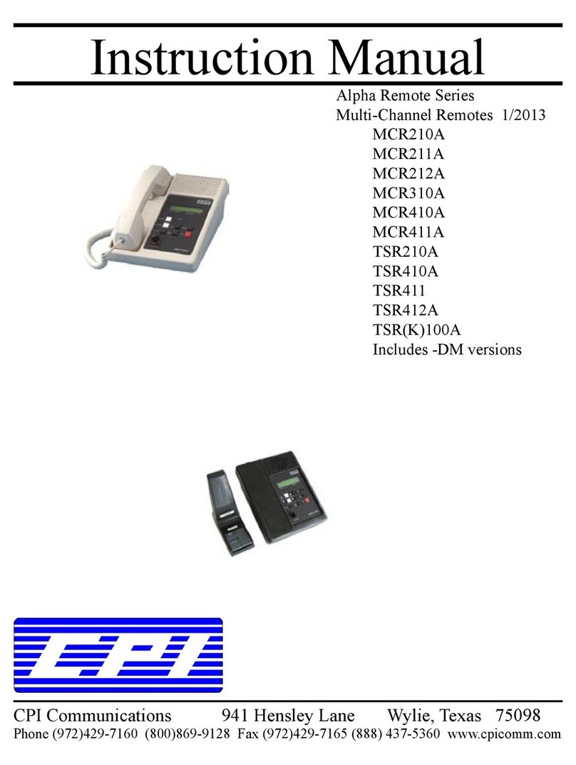 CPI MCR211A instruction manual