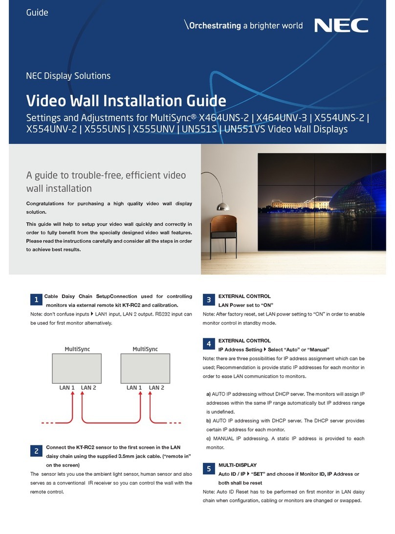 NEC MultiSync X464UNS-2 installation guide