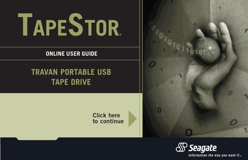 Seagate TapeStor Travan 20GB Online user's guide Seagate TapeStor Travan 20GB Online user's guide