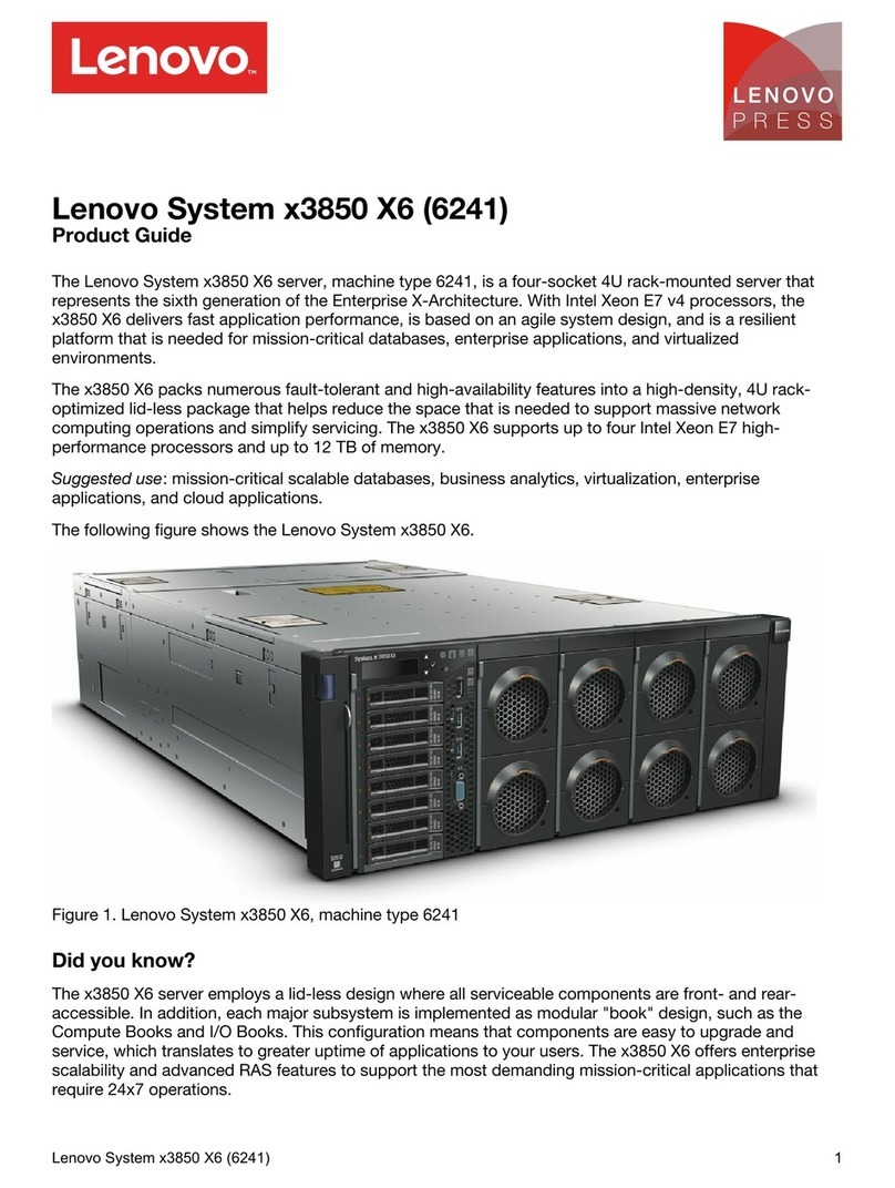 Lenovo System x3850 X6 User manual Lenovo System x3850 X6 User manual