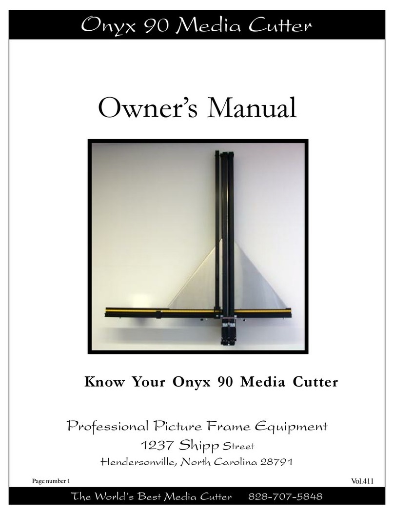 Professional Picture Frame Equipment Onyx 90 owner's manual