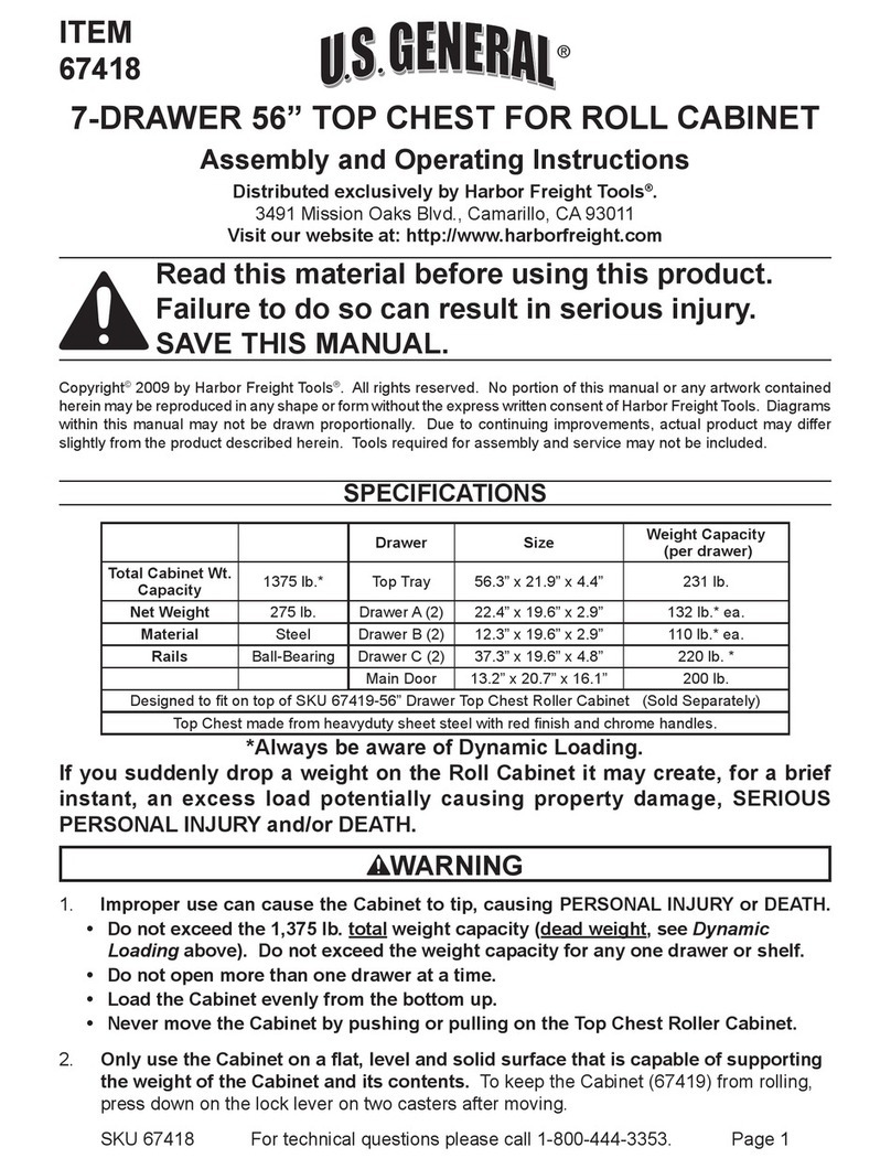 U.S. General 67418 Assembly and operating instructions U.S. General 67418 Assembly and operating instructions