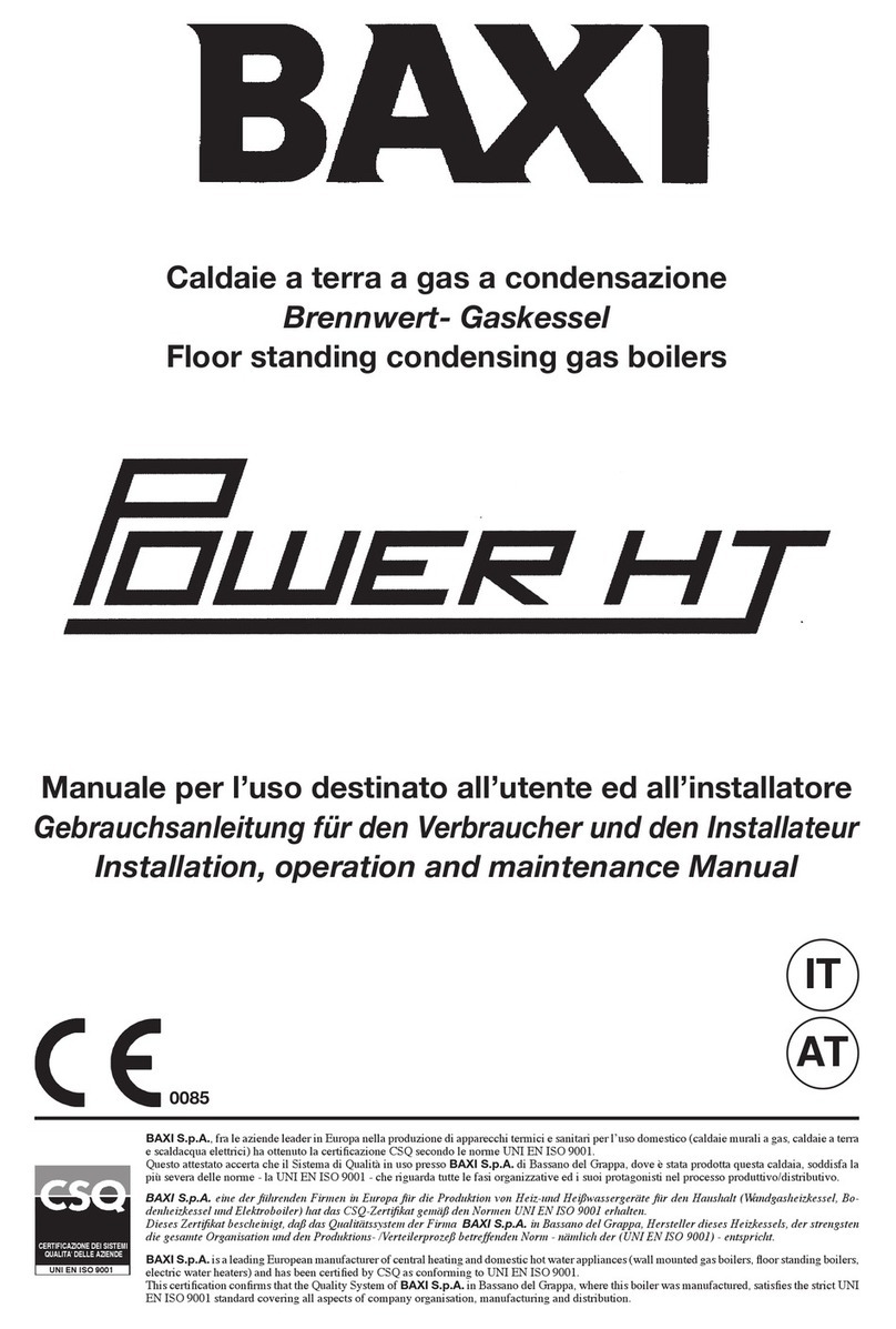 Baxi LUNA HT 1.850 Installation, operation and maintenance manual