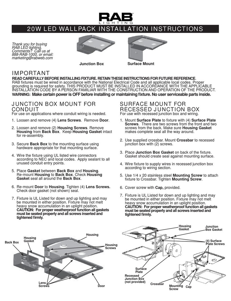 RAB WPLED20 installation instructions