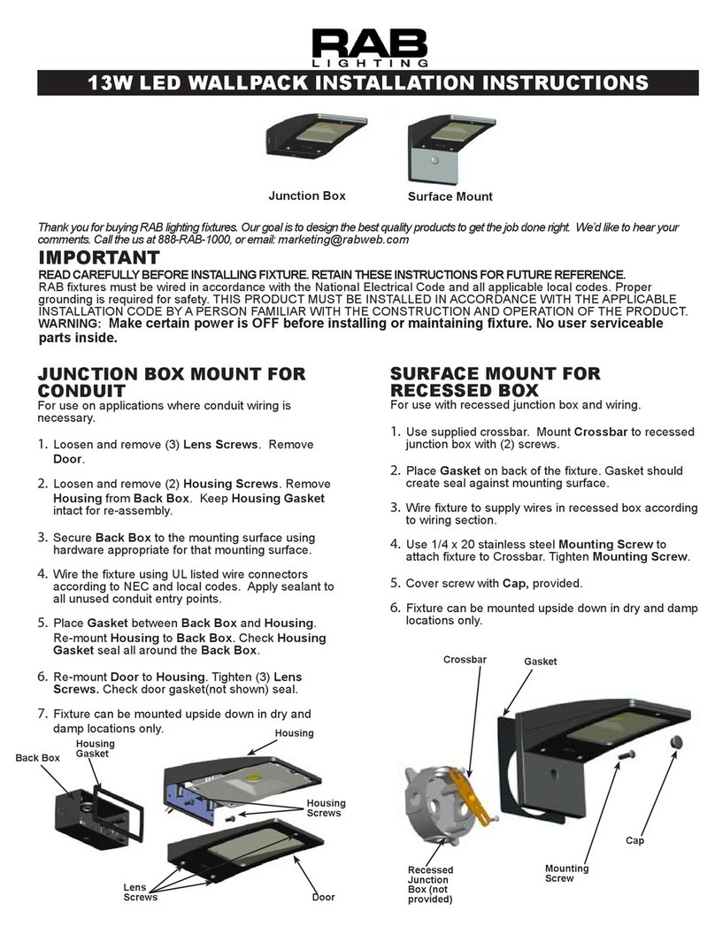 RAB WPLED13N installation instructions