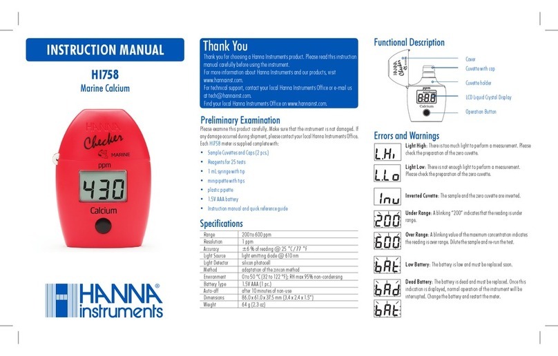 Hanna Instruments HI 758 User manual