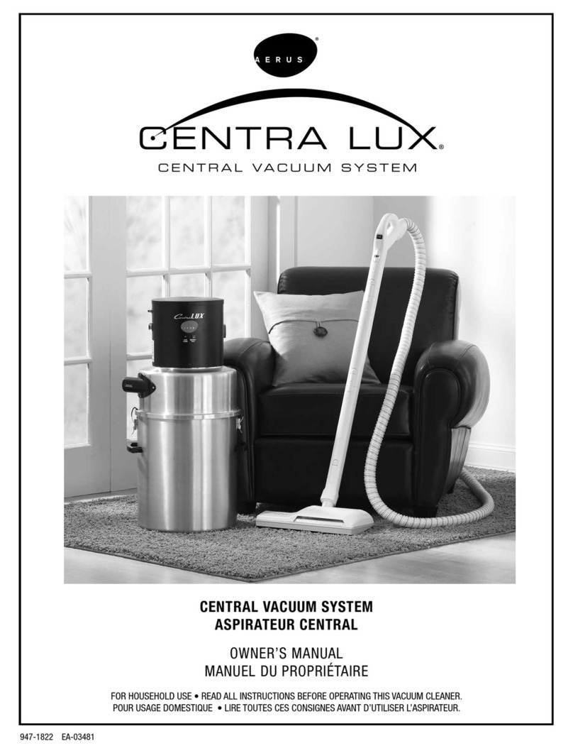 Aerus Centra LUX owner's manual