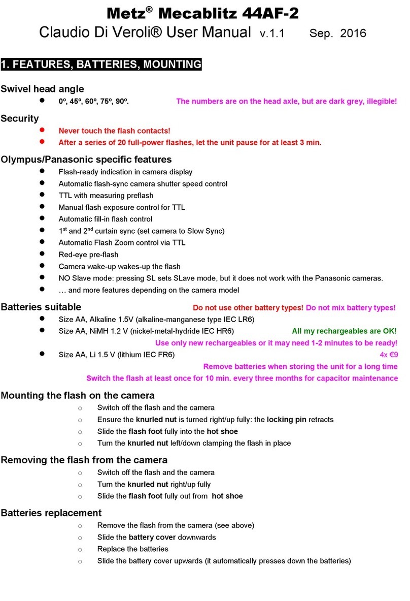 Metz mecablitz 44AF-2 digital user manual