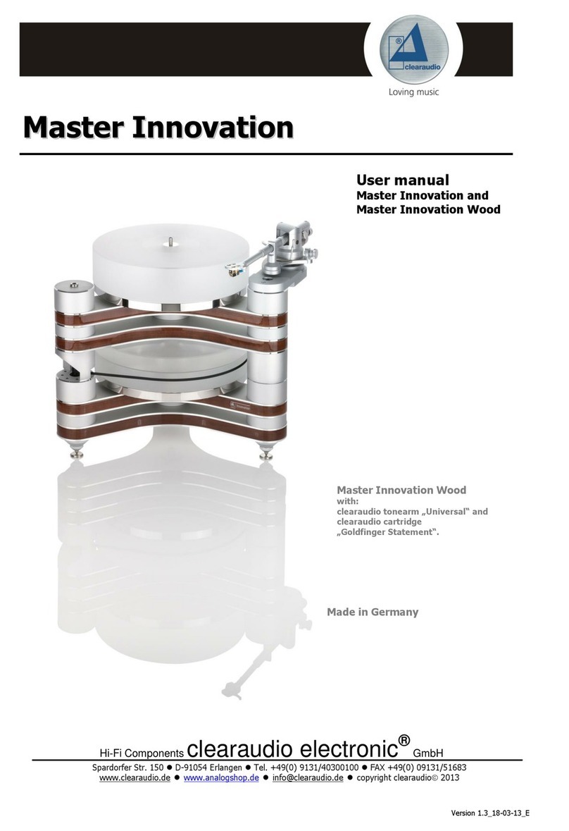 Clearaudio Master Innovation User manual