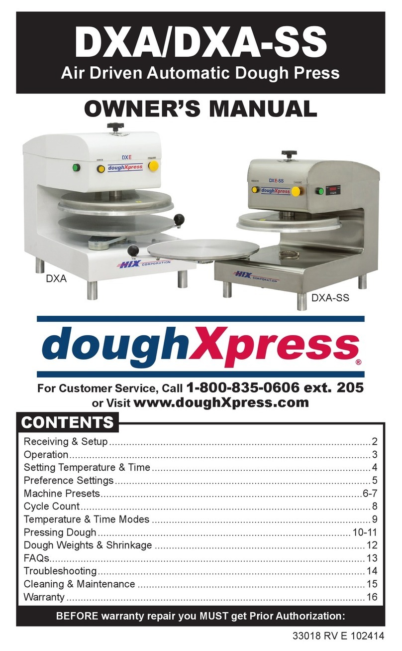 DOUGHXPRESS DXA owner's manual