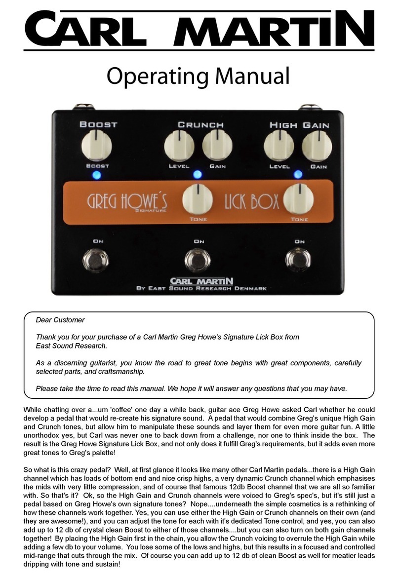 Carl Martin Greg Howe’s Lick Box operating manual