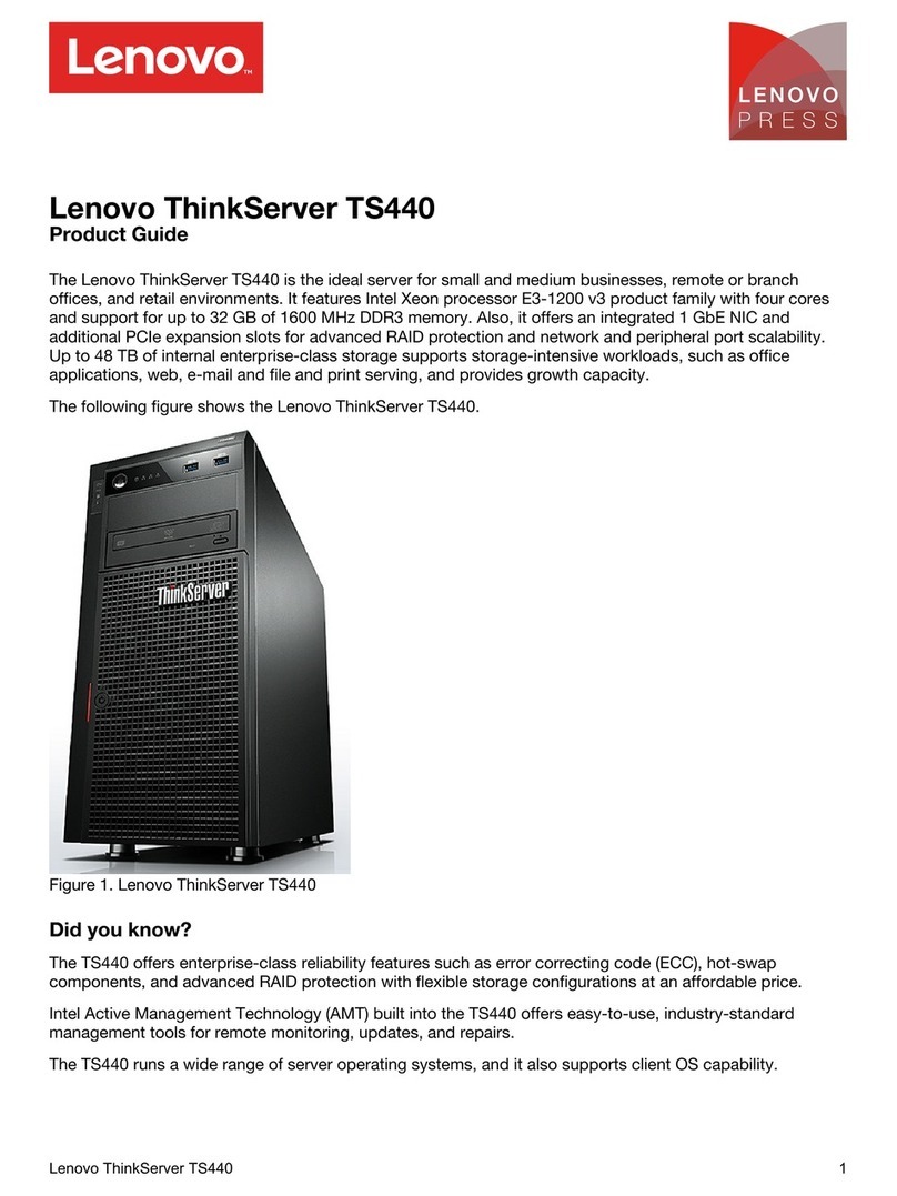 Lenovo ThinkServer TS440 User manual