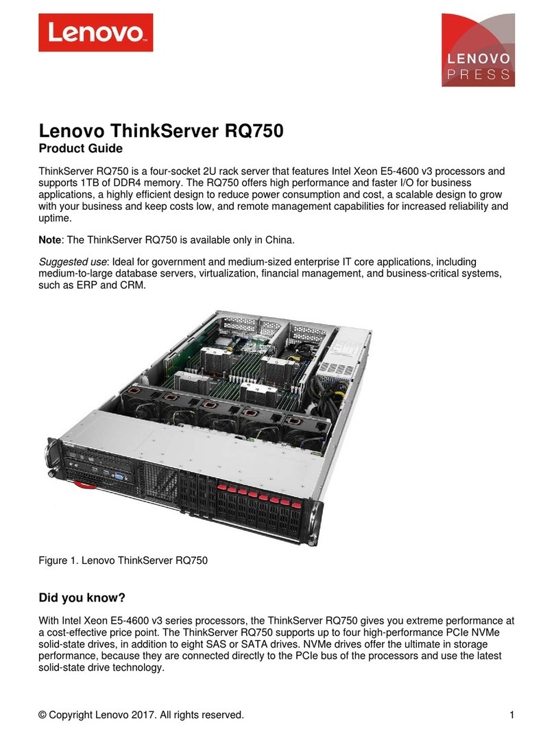 Lenovo ThinkServer RQ750 User manual Lenovo ThinkServer RQ750 User manual