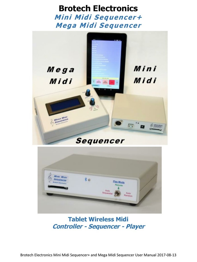 Brotech Electronics Mini Midi Sequencer+ user manual