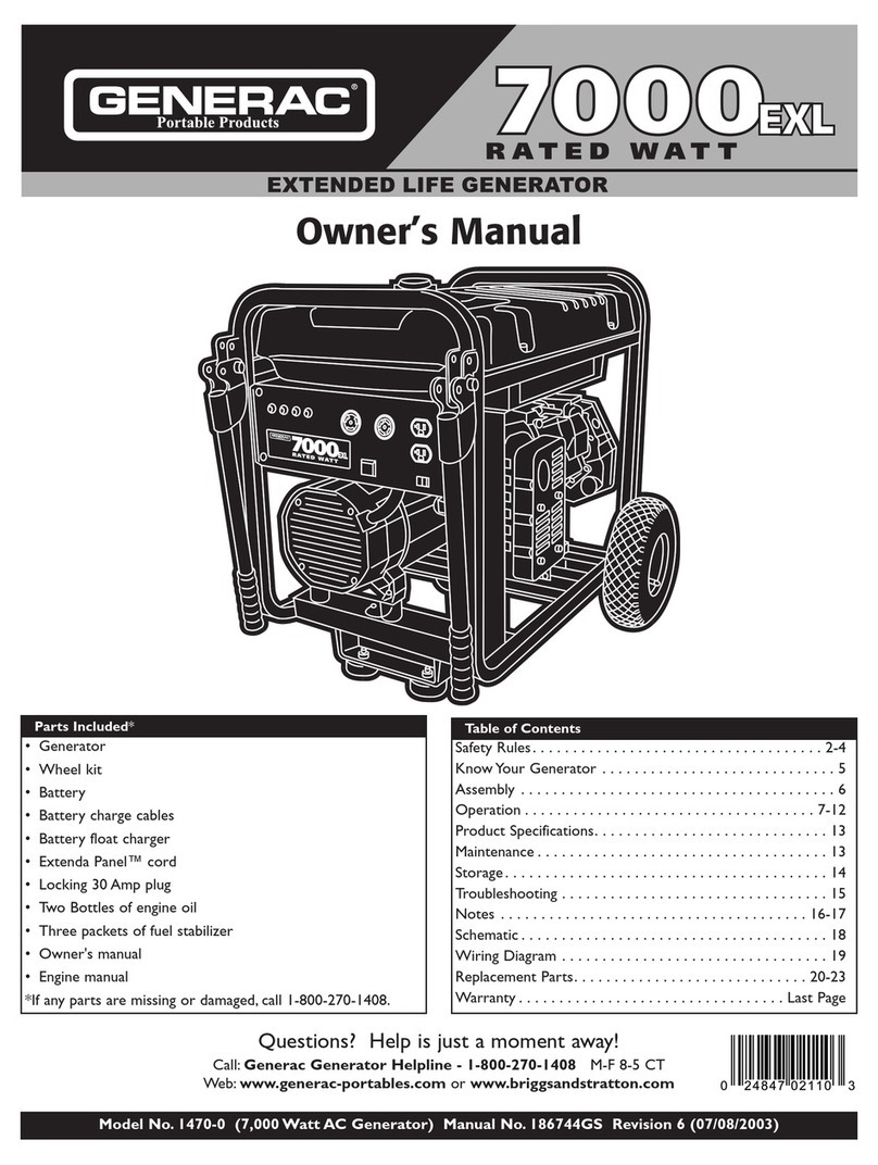 Generac Power Systems 1470-0 User manual