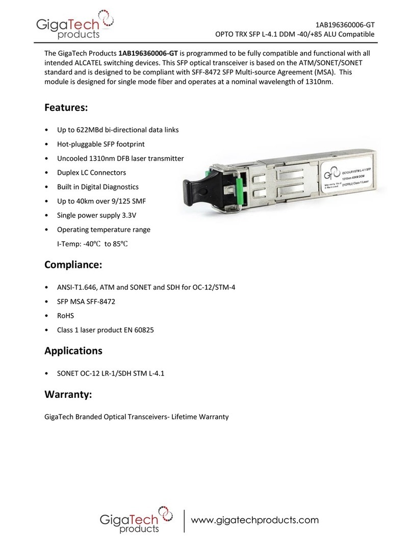 Gigatech 1AB196360006-GT manual