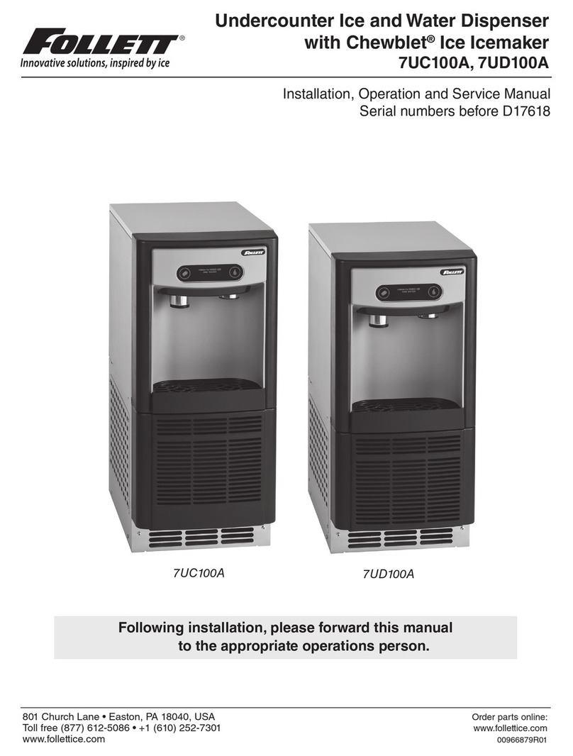 Follett 7UC100A Installation, operation and service manual