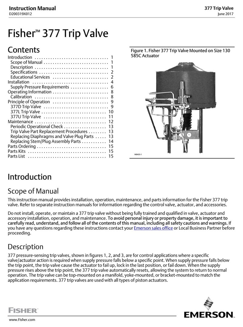 Emerson Fisher 377 User manual