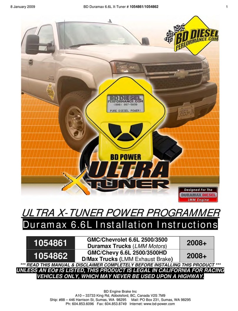 BD Diesel Performance Ultra X-Tuner installation instructions