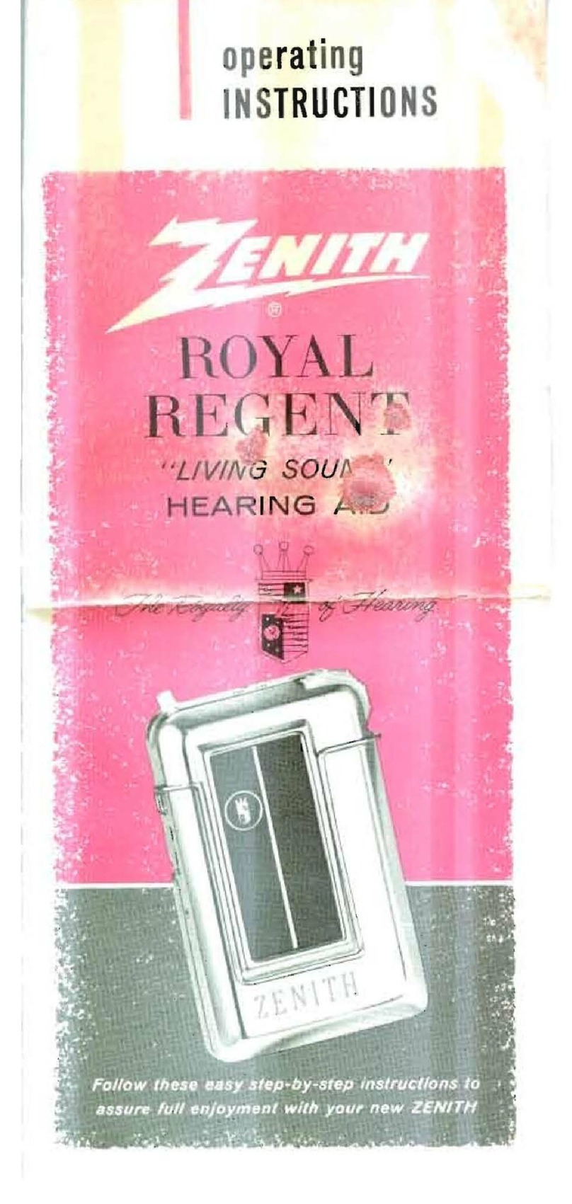 Zenith Royal Regent operating instructions
