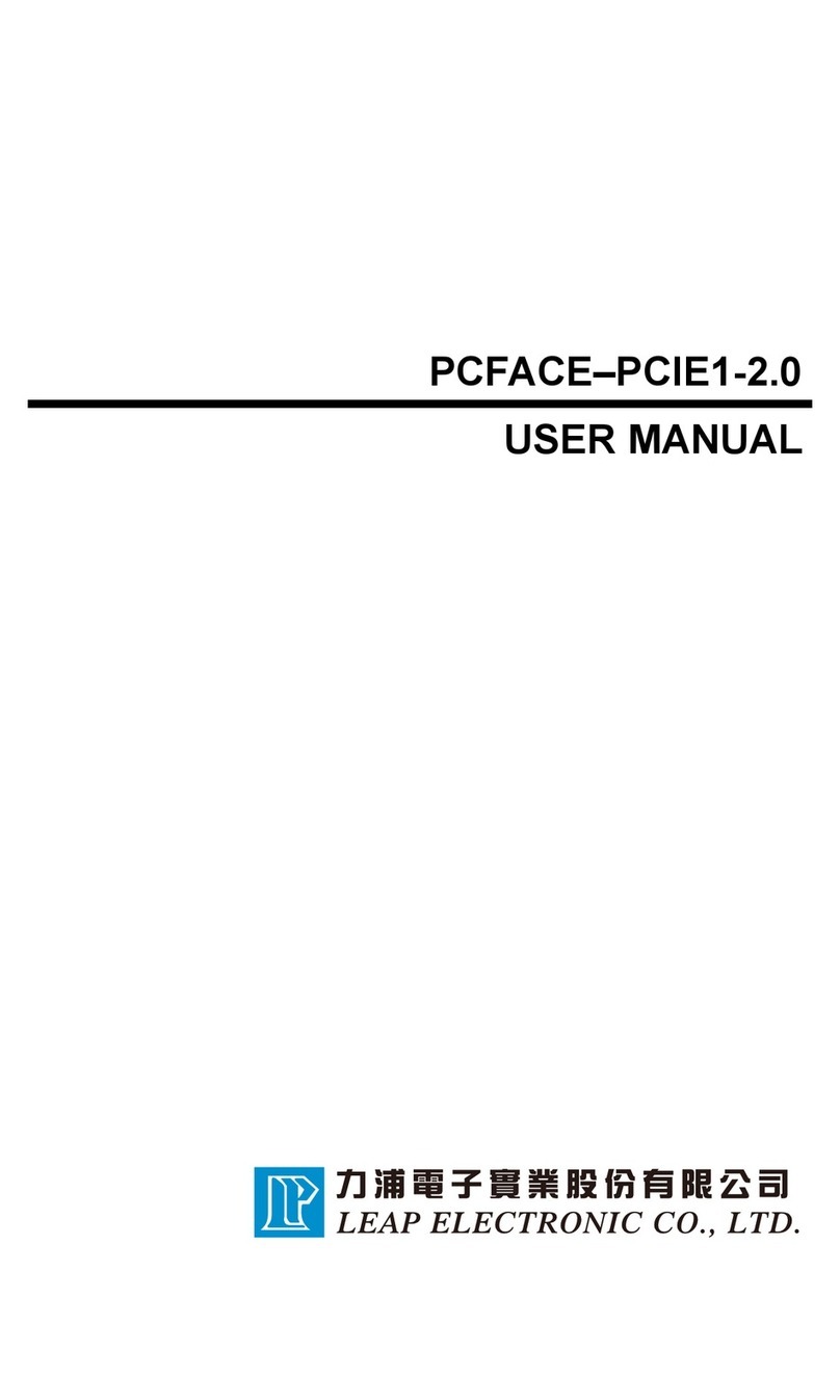 LEAP Electronics PCFACE-PCIE1-2.0 user manual