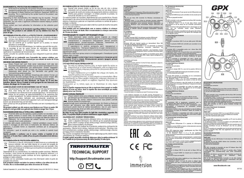 Thrustmaster GPX User manual